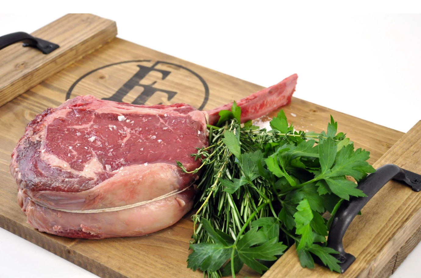 Uncooked Tomahawk Steak